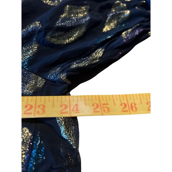 & Other Stories Paris Atelier Black & Gold Metallic Blouse US 6 - Picture 5 of 7